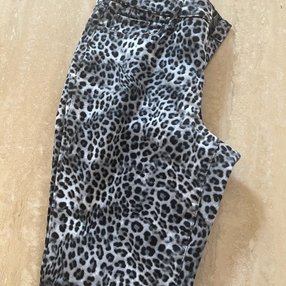 Charter Club Leopard Print Pants - Black and Gray